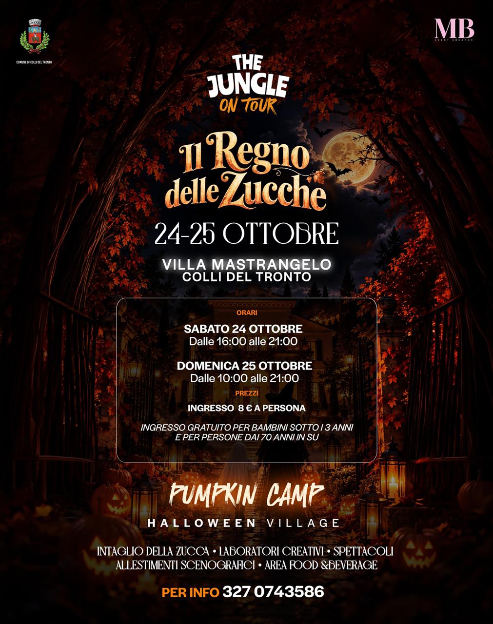 Locandina ufficiale Il Regno delle Zucche: 24–25 ottobre 2026, Villa Mastrangelo, Colli del Tronto.